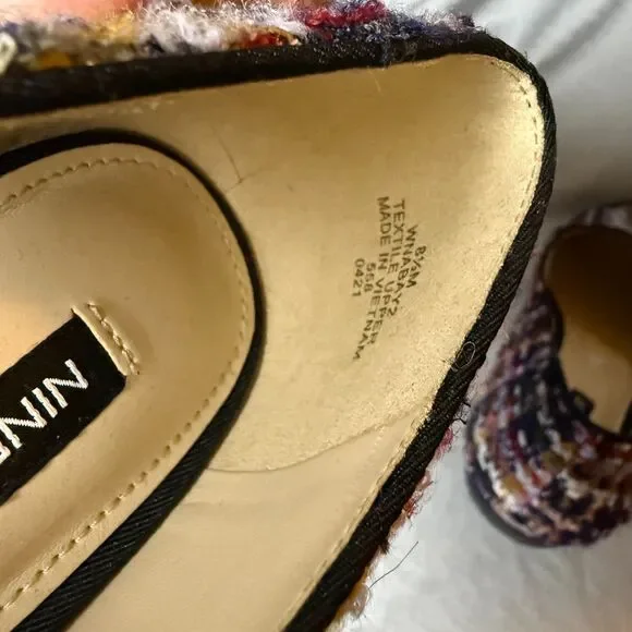 Nine West Abay 2 Women's Plaid Tweed Colorful Pointed Toe Flats Size 8.5 - Picture 9 of 11